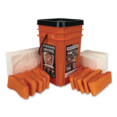Safety Equipment | Quick Dam WUGG-V Indoor Bucket Kit, (1) Bucket, (10) Drip Mats, (20) Mats, (10) 4 ft Water Dams image number 0