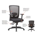 Office Jansan | Alera ALENV42M14 Envy Series 17 in. to 21.5 in. Seat Height Supports Up to 250 lbs. Mesh Mid-Back Multifunction Chair - Black image number 10