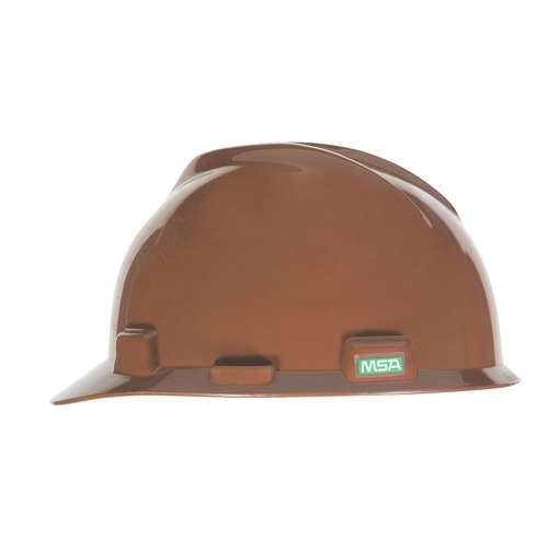 Hard Hats | MSA 464658 V-Gard Slotted Cap with Staz-On Suspension - Brown image number 0