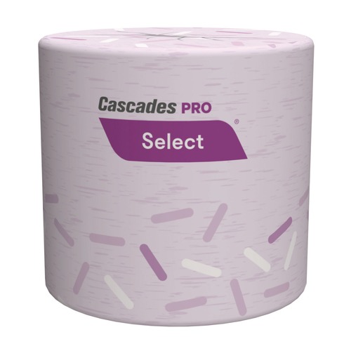 Cleaning & Janitorial Supplies | Cascades PRO B152 1-Ply Septic Safe Select Standard Bath Tissue - White (96 Rolls/Carton) image number 0