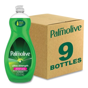 Palmolive 32.5 oz. Bottle Dishwashing Liquid - Green Scent (9/Carton)