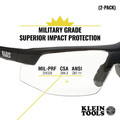 Safety Glasses | Klein Tools 60171 Standard Safety Glasses - Clear Lens (2/Pack) image number 4