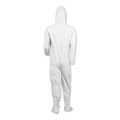 Bib Overalls | Ansell 44333 A40 Elastic-Cuff Ankle, Hood, and Boot Coveralls - Large, White (25/Carton) image number 2