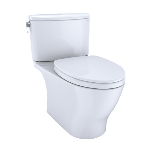 Toilet Seats | TOTO MS442124CUFG#01 Nexus 1G 2-Piece Elongated 1.0 GPF Universal Height Toilet with CEFIONTECT & SS124 SoftClose Seat, WASHLETplus Ready (Cotton White) image number 0
