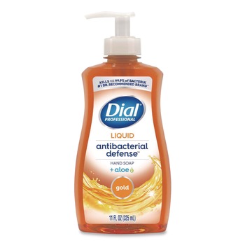 Dial Professional 11 oz. Pump Bottle Antibacterial Defense Gold Hand Soap Plus Aloe - Original