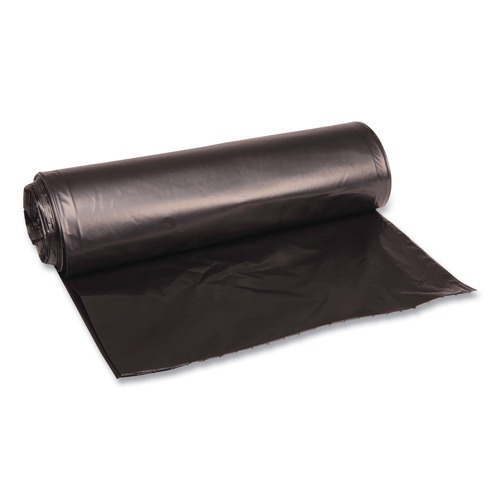 Trash Bags | Boardwalk BWK520 33 in. x 39 in. 33 gal. 1.6 mil Low Density Repro Can Liners - Black (100-Piece/Carton) image number 0