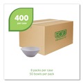 Food Trays, Containers, and Lids | Eco-Products EP-BL40NFA 40 oz Vanguard Renewable and Compostable Sugarcane Bowls - White (400/Carton) image number 3