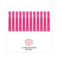Office Jansan | Universal UNV08865 Fluorescent Ink Chisel Tip, Desk Highlighters - Pink (1 Dozen) image number 6