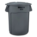 Trash Cans | Rubbermaid Commercial FG264560GRAY 24.5 in. x 1.5 in. BRUTE Self-Draining Flat Top Lids - Gray image number 3