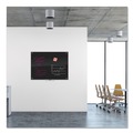 White Boards | U Brands 171U00-01 47 x 35 Glass Dry Erase Board - Black Surface image number 1