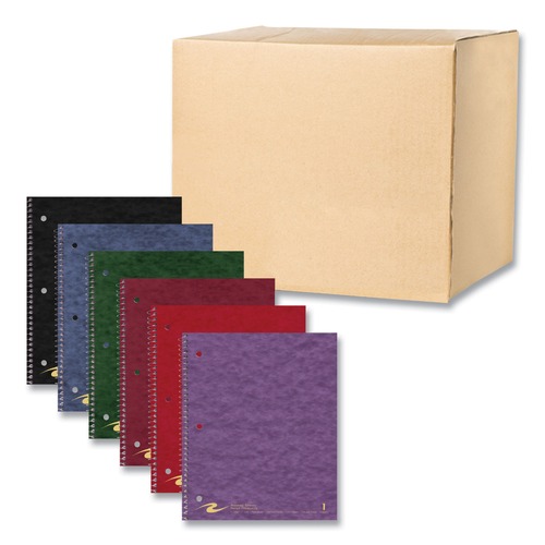 Notebooks & Pads | Roaring Spring 11354 11 in. x 9 in. 100-Sheets 1-Subject Medium/College Rule Wirebound Notebook - Randomly Assorted Cover Colors (24/Carton) image number 0
