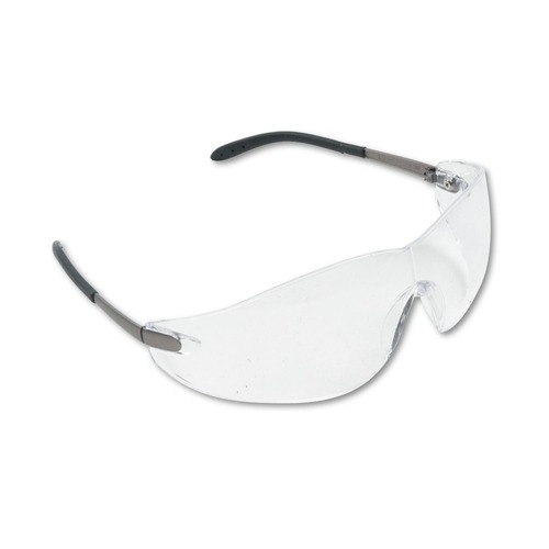 Eye Protection | MCR Safety S2110 Blackjack Wraparound Safety Glasses - Chrome Plastic Frame/Clear Lens (12/Box) image number 0