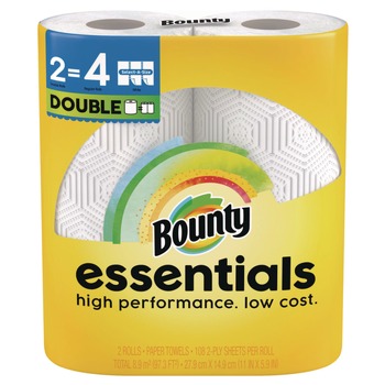 Bounty Essentials Select-A-Size 2-Ply Kitchen Roll Paper Towels - White (8/Carton)