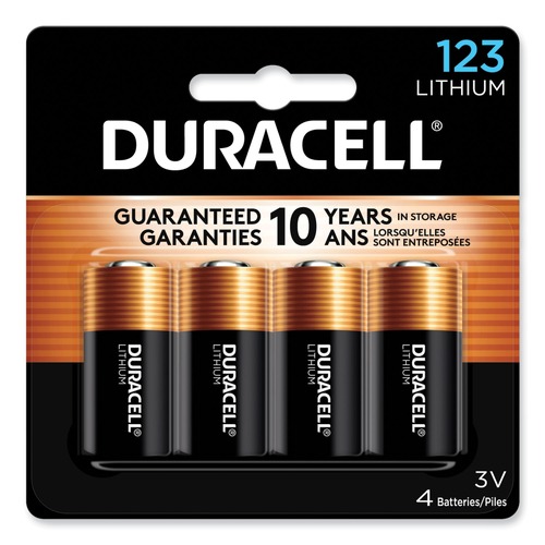 Batteries | Duracell DL123AB4PK 3V 123 Specialty High-Power Lithium Batteries (4/Pack) image number 0