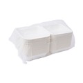 New Year New Savings! Save $25 off $150 | Eco-Products EP-HC6 6 in. x 6 in. x 3 in. Bagasse Hinged Sugarcane Clamshell Containers - White (500/Carton) image number 3