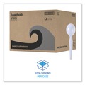 Cutlery | Boardwalk BWKSOUPHWPSWH Heavyweight Polystyrene Soup Spoons - White (1000/Carton) image number 3