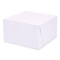 Food Trays, Containers, and Lids | SCT 1521 7 in. x 7 in. x 4 in. Paper Standard Bakery Boxes - White (250/Carton) image number 0