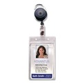 Office Jansan | Advantus 75523 4.13 in. x 3.75 in. Holder 3.75 in. x 2.62 in. Insert Horizontal Resealable ID Badge Holders - Frosted (50/Pack) image number 3