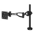 Office Jansan | Fellowes Mfg Co. 8041601 Professional Series 360 Degree Rotation 37 Degree Tilt Pan Supports 24 lbs. Depth Adjustable Monitor Arm - Black image number 3