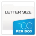  | Pendaflex 152 1/3 WHI 1/3-Cut Tabs Assorted Letter Size Colored File Folders - White (100/Box) image number 1
