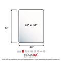 Cleaning & Janitorial Supplies | Floortex ER1213419ER Cleartex Ultimat Polycarbonate 48 in. x 53 in. Chair Mat for Hard Floors - Clear image number 7