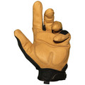 Work Gloves | Klein Tools 40221 Journeyman Leather Gloves - Large, Brown/Black image number 2