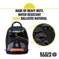 Cases and Bags | Klein Tools 55475 Tradesman Pro 17.5 in. 35-Pocket Tool Bag Backpack - Black/Orange image number 3