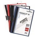  | Durable 220328 DuraClip 30 Sheet Capacity Letter Size Vinyl Report Cover - Navy/Clear (25/Box) image number 5