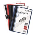 Office Jansan | Durable 220328 DuraClip 30 Sheet Capacity Letter Size Vinyl Report Cover - Navy/Clear (25/Box) image number 5