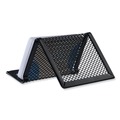 Office Jansan | Universal UNV20005 3.78 in. x 3.38 in. x 2.13 in. Mesh Metal Business Card Holder - Black image number 2