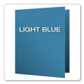 Office Jansan | Oxford 57501EE Twin-Pocket Folder Embossed Leather Grain Paper - Light Blue (25/Box) image number 2