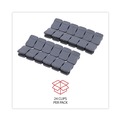Office Jansan | Universal UNV08221 Deluxe Recycled Cubicle Clips with 40 Sheets Capacity - Charcoal (24/Pack) image number 2