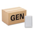 Food Trays, Containers, and Lids | GEN 15PWH 14.44 in. x 7.88 in. x 1.37 in. #15P Meat Trays - White (200/Carton) image number 0