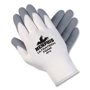 MCR Safety Safety Ultra Tech Foam Nitrile Gloves - X-Large/White/Gray (1-Pair)
