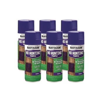 Rust-Oleum 12 oz. Aerosol Can Specialty No Hunting Spray Paint - Flat Purple (6/Carton)