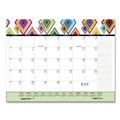 Calendars & Planners | House of Doolittle 149 22 in. x 17 in. 12-Month Jan-Dec 2026 Recycled Desk Pad Calendar - Geometric Artwork/White Sheets/Black Binding/Corners image number 1