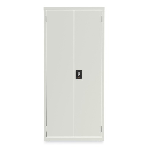 Office Filing Cabinets & Shelves | Alera 25771 30 in. x 15 in. x 66 in. 4 Shelves Economy Assembled Storage Cabinets - Light Gray image number 0