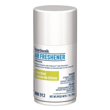 Boardwalk 7 oz. Aerosol Can Metered Air Freshener Refill - Citrus (6/Carton)
