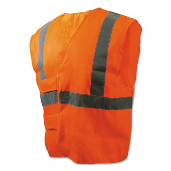 Boardwalk BWK00035 Standard Class 2 Safety Vest - Orange/Silver