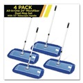 Mops | Gritt Commercial GRI17424T4PK 24 in. x 5 in. 72 in. Silver Aluminum Handle Microfiber Dust Mop Set with Telescopic Handle - Blue (4/Kit) image number 10