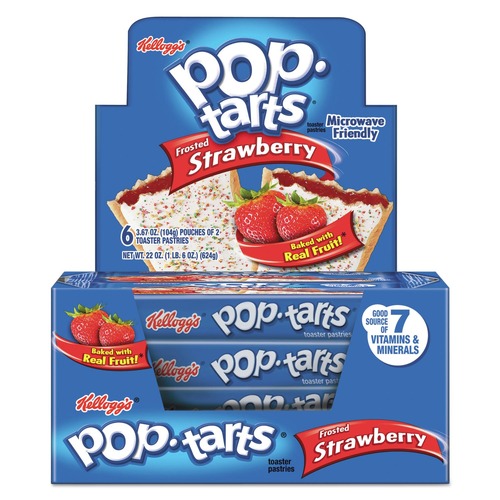 Kellogg's 3.67 oz. Pop Tarts - Frosted Strawberry (6/Box)