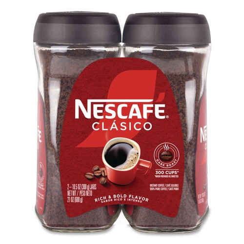 Coffee | Green Rabbit 028000102425 21 oz. Jar Dark Roast Instant Coffee - Clasico (2/Carton) image number 0