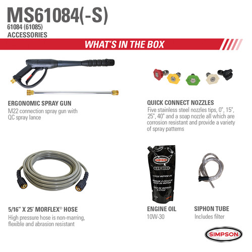 Simpson 61085 MegaShot 3400 PSI 2.5 GPM 