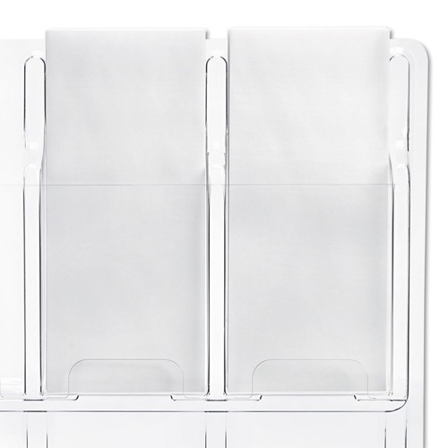  | Safco 5601CL Reveal Clear Literature Displays, 24 Compartments, 30w X 2d X 41h, Clear image number 0