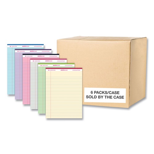 Notebooks & Pads | Roaring Spring 74221 EnviroShades 8.5 in. x 11 in. Sheets Wide/Legal Rule Legal Notepads - Assorted Color (36/Carton) image number 0