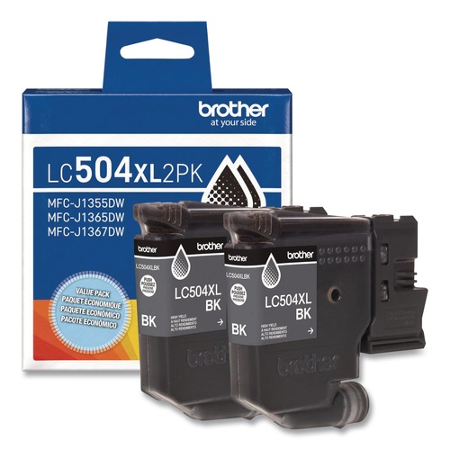 Ink & Toner | Brother LC504XL2PKS INKvestment 3000 Page-Yield High-Yield Ink - Black (2/Pack) image number 0