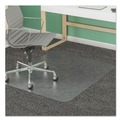 Office Jansan | Deflecto CM14243 Supermat 45 in. x 53 in. Frequent Use Beveled Chair Mat For Medium Pile Carpet - Clear image number 4