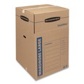 Office Jansan | Bankers Box 7711001 SmoothMove 24 in. x 24 in. x 40 in. Regular Slotted Container Wardrobe Box - Brown/Blue (3/Carton) image number 1