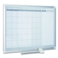 Office Jansan | MasterVision GA0397830 36 in. x 24 in. Silver Frame Monthly Planner image number 1