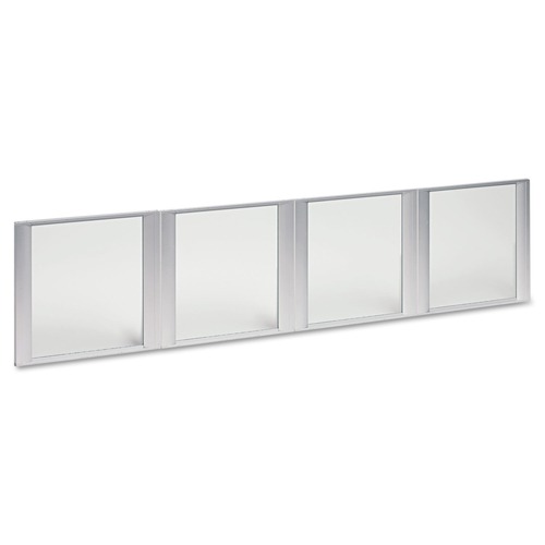 Office Desks & Workstations | Alera ALEVA301730 17 in. x 16 in. Glass Door Set with Silver Frame for 72 in. Wide Hutch - Clear (4-Piece/Set) image number 0